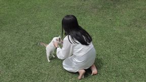 IN THE GARDEN , DESI  BIG ASS  MASTURBATION IN THE GARDEN