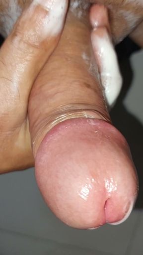 Stepdad and stepsister give me handjob in bathroom
