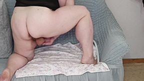 Mother-in-law with a Big Ass and a Toy for Her Big Pussy