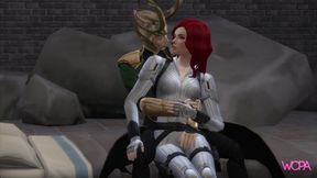 Dark Beauty seduces Trickster God in XXX parody