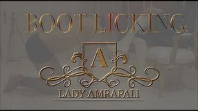 BOOT LICKING total lenghts 3:54 minutes HighHeels High Heels OverKneeBoots lick Worship Slave Bdsm Lack  LADY AMRAPALI  Herrin Mistress Domina Femdom