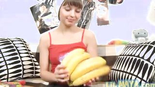 19 Yo food bdsm skank fucks banana - Lil Maya
