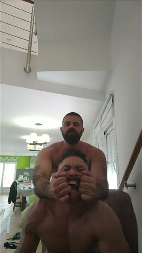 Muscular Trainer Gets Fucked by Massive Stepdaddy