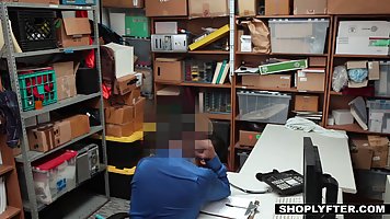 Naughty brunette, Angel Del Rey used an opportunity to get fucked in the storage room