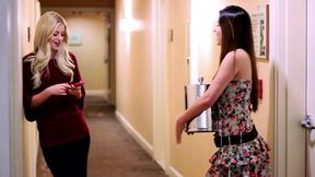 Hot lesbian MILF duo Charlotte Stokely and Natasha Malkova