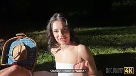 Hunt4k. hot czech young chloe heart jumped on a huge hunter’s pecker outdoors in front of her boyfriend