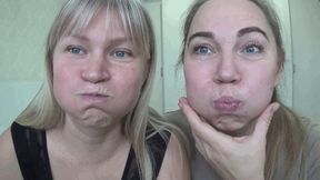 We squeeze puffy cheeks SF