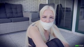 Luna - Tied Up Outside & Massively Gagged H265 MP4 4K