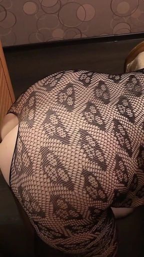 Doggy Style by the Mirror. a Mature MILF Shakes Her Big Ass and Big Tits. BBW.