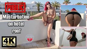 Public masturbation on hotel roof