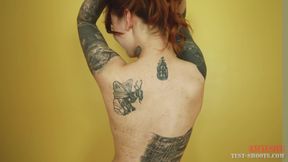 Cherr Tattooed Teen in Nude Video Casting