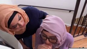 Julianna Vega and Violet Myers in wild FFM threesome