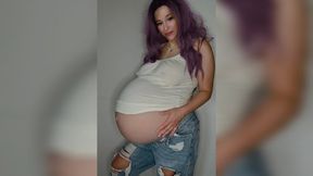 Pregnant belly mama jeans