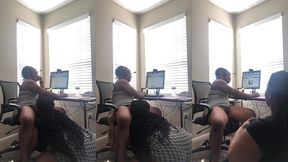 getting head while at work