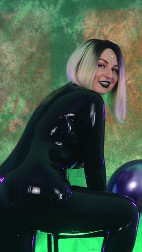 Air balloon fetish video rubber POV