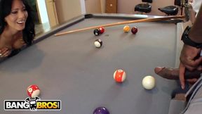 Sexy - Zoey Holloway Plays With Rico Strong's Big Black Pool Stick Dick