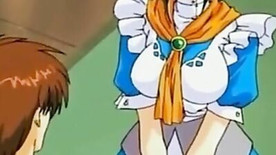 Big-titted Asian maid punished in steamy anime sex