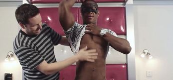 Meaty black dude Adam needs a helping hand to wank