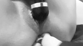 Creamy Pussy Dripping on Buttplug While Cumming - Double Penetration Orgasm POV