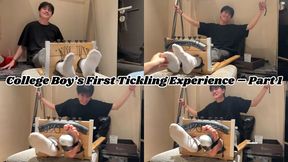 College Boy’s First Tickling Experience – Part 1