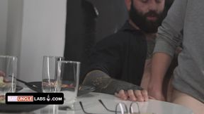 Stepdad pounds stepsons tight ass while stepmom watches