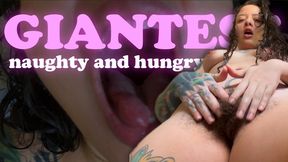 Giantess catch you after shower and shows you her hairy body