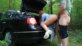 Redhead Bride Cheats with Ex in the Woods for a Final Time