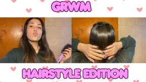 GRWM Doing my hairstyle before filming