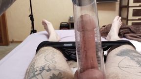 Mother-in-law caught me with a pump and helped me cum