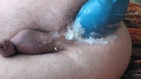 i m manually masturbating my prolapse, fisting myself.