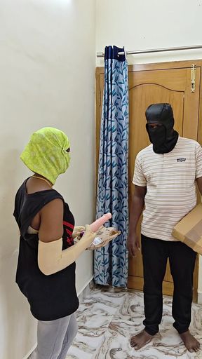 Delivery Boy Unexpected Fucks Lonely Girl