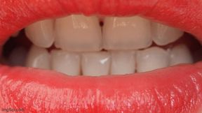 Between my teeth