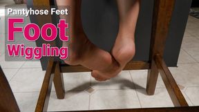 Under Chair Footplay Tan Pantyhose Feet Wiggling - Kylie Jacobsx - MP4 720p HD