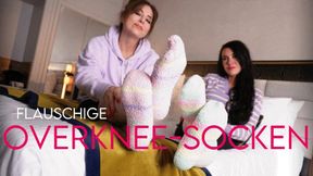 Flauschige Overknee-Socken