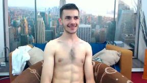 Smiley Romanian Studio Performer Talking to His Audience