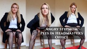 Angry Stepmom Pees in Headmaster's Office