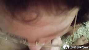 Housewife with glasses goes for the dick
