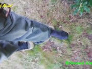 SK Outdoor pissing in my sneakers wearing urethal chastity