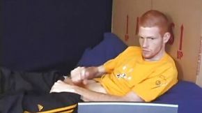 Hot Red Head Young Tristian Jacking Off In Bathroom