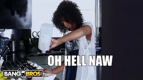 BANGBROS - Misty Stone Gets Good Cock From Her Roommate Eddie Jaye