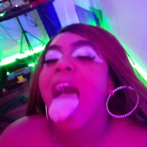 Busty Ebony Has Unexpected Hot Sex And Secretly Gives Deepthroat Blowjob