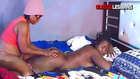 olosho lesbians - my step-daughter learning how to massage my big butt