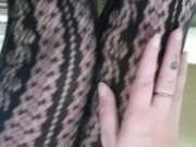 Secret close up  feet, shoe & leggings fetish