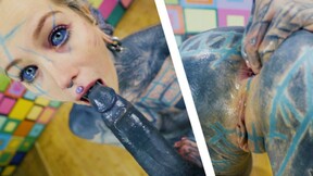 Tattoo Couple Pov Virtual Sex - Anal Creampie, Female Orgasm, Goth, Punk, Anal Fuck, Gapes, Sloppy Bj