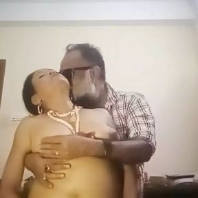 Land lord wife fucking,sucking her watch man hard Dick,clock,hot pussy,boobs,nippal.