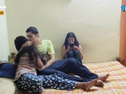 Food Delivery Guy Gets Lucky By Fucking Two Pussies