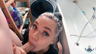 Morning fuck in the bathroom