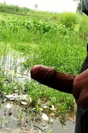 Indian Masturbation in Outdoor Handjob Cumshotot