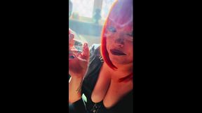 Hot MILF Tina Snua smokes cigars and seduces in leather