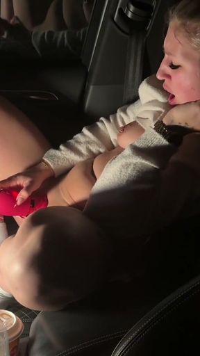 Teen TamyTation masturbation in parking lot   Clip 1